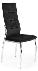 Jídelní židle Darwin, černá / stříbrná
