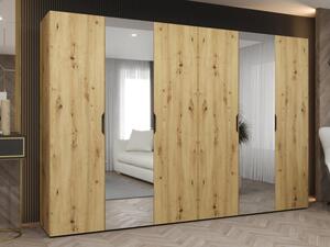Šatní skříň se zrcadlem Umonca 300, Barva: dub artisan 5903211427404