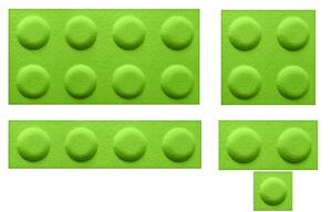 Dekorativní obklad do dětského pokoje LEGO světle zelený Velikost: 15x30cm