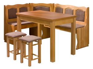 Kuchyňský kout + stůl se židlemi Soter, Potah: Aston 3, Barva dřeva: olše Mirjan24 5902928331301