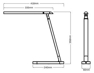 LED Stmívatelná dotyková stolní lampa MADERA LED/7W/230V bílá