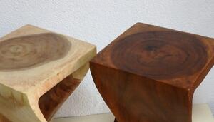 Odkladací stolek / taburetka exotické dřevo