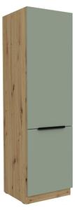 Kondela Kuchyňská skříňka na vestavnou lednici Arsany 60 LO-210 2F - aquamarine / dub artisan