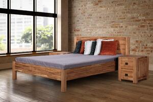 Masivní dubová postel Troja včetně roštu - 90x200 cm