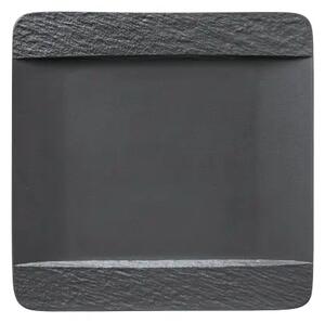 Talíř plochý Villeroy & Boch Manufacture Rock 28x28 cm, černý (6 ks)