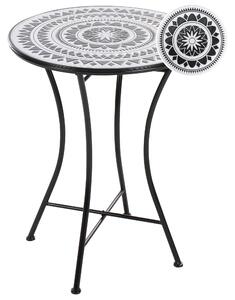 Bistro stolek COMISO 60 cm 60 cm Kov Černá/Bílá