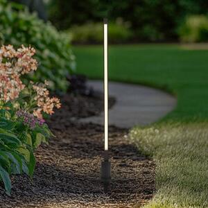 Lindby LED osvětlení cesty Neano, 80 cm, černé, kov, IP65, Černá, Hliník, Moderní