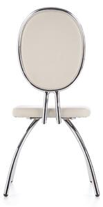 Jídelní židle Marina, krémová / stříbrná