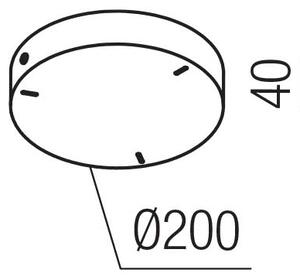 Redo Kruhová základna Ø 200 mm pro závěsné svítidlo ORION Ø 1000 mm Barva: Bílá