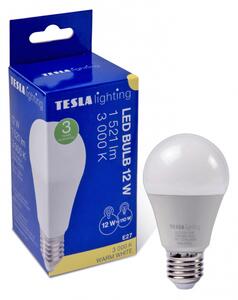 Tesla - LED žárovka BULB E27, 12W, 230V, 1521lm, 25 000h, 3000K teplá bílá 220°
