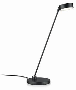 Knapstein LED stolní lampa Yori, matná černá, výška 50 cm, ovládání gesty, stmívatelný, Černá, Obývací pokoj / jídelna, kov, Moderní