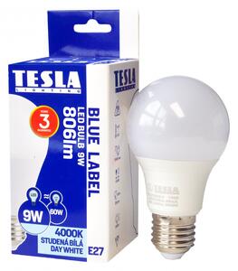 Tesla - LED žárovka BULB, E27, 9W, 230V, 806lm, 25 000h, 4000K denní bílá, 220°