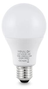 LED stmívatelná žárovka Minalox A70 E27, 10W, 24V, 4500K