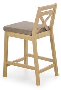 Barová židle Borys, šedá / dub sonoma