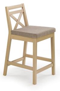 Barová židle Borys, šedá / dub sonoma