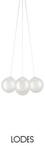 Lodes Designové závěsné LED svítidlo RANDOM CLOUD, 7x ø28cm, š. 76 cm, CRI90 Barva: Sněhově bílá, Teplota světla: 2700K - teplá bílá