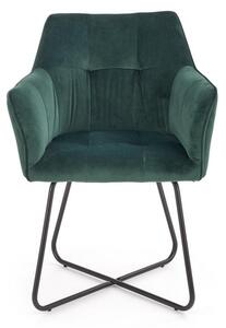 Jídelní židle Faustina, zelená / černá