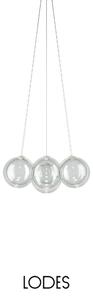 Lodes Designové závěsné LED svítidlo RANDOM CLOUD, 7x ø28cm, š. 76 cm, CRI90 Barva: Transparentní, Teplota světla: 2700K