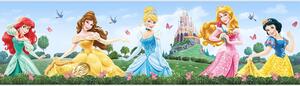 Dětská samolepící bordura na zeď Disney Princezny | 5 m x 13.8 cm | DWBD8072