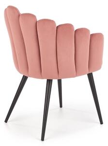 Jídelní židle Yara, růžová / černá