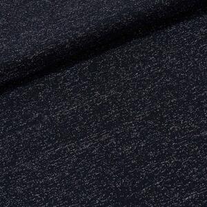 Polyesterový úplet LUREX 1555/02 UNI jednobarevný tmavě modrý s lurexem, š.150cm (látka v metráži)