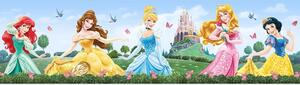 Dětská samolepící bordura na zeď Disney Princezny | 5 m x 9.7 cm | DWBD8082