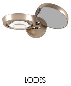 Lodes Nástěnné LED svítidlo NAUTILUS, 2x12W, š. 28,5 cm, CRI90 Barva: Champagne, Teplota světla: 3000K - teplá bílá