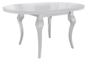 Rozkládací stůl Julia FI 100 se 6 židlemi st85 06, Barva dřeva: bílý / bílý lesk, Potah: Magic Velvet 2250 Mirjan24 5903211162800