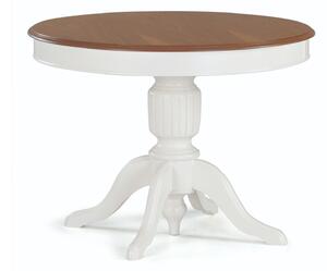 Pevný jídelní stůl Rustik v dekoru dub-ecru, 110X110