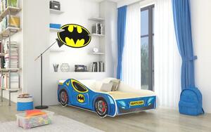 Postel s matracem BATCAR 140x70 modrá (74 x 48) cm – matrace v ceně – lůžko je připravené hned po montáži