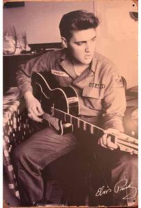Ceduľa Elvis Presley gitara 30cm x 20cm Plechová tabuľa