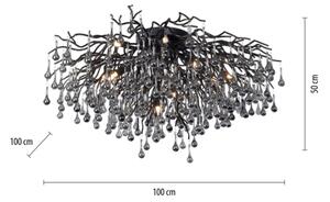 Paul Neuhaus 8092-18 - Přisazený lustr ICICLE 14xG9/40W/230V pr. 100 cm černá