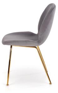 Jídelní židle Angelika, šedá / zlatá