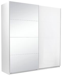 ŠATNÍ SKŘÍŇ S POSUVNÝMI DVEŘM, bílá, 200/210/62 cm MID.YOU - Šatní skříně, Online Only