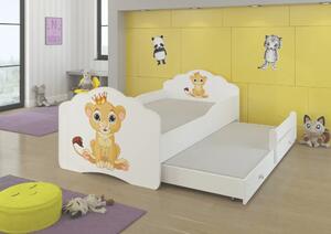 Dvojitá postel s matracemi CASIMO II LION 160x80 bílá (88 x 63) cm