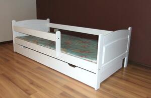 Dětská postel 160x80 cm Jan + šuplík + matrace - bílá