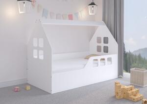 Dětská postel ve tvaru domečku - 160 x 80 cm Bílá