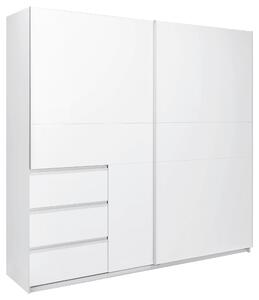 ŠATNÍ SKŘÍŇ S POSUVNÝMI DVEŘM, bílá, 215/210/61,5 cm P & B - Šatní skříně, Online Only
