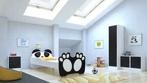 Postel s matrací BEAR BLACK 140x70 černá (78 x 58) cm – matrace v ceně – lůžko je připravené hned po montáži