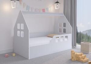 Dětská postel ve tvaru domečku - 160 x 80 cm Šedá