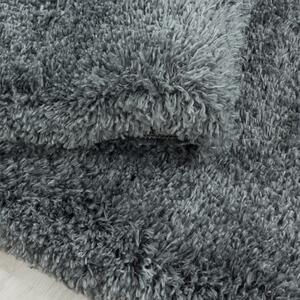Kusový koberec Fluffy Shaggy 3500 light grey kruh 80x80 cm