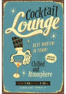 Ceduľa Cocktail Lounge 40 x 30 cm Plechová tabuľa