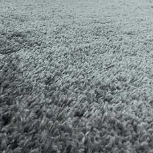 Kusový koberec Fluffy Shaggy 3500 light grey kruh 80x80 cm