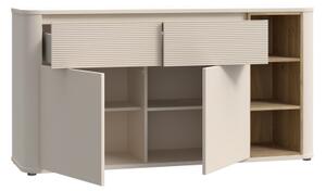 Komoda INAR 160x83x41 cm béžová/dub