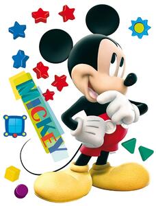 Dětská samolepka na zeď Disney Myšák Mickey Přemýšlí | 65 x 85 cm | DDK858