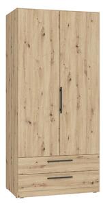 Šatní skříň MARO 100x213x59 cm dub artisan