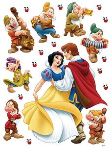 Dětská samolepka na zeď Disney Sněhurka a Princ | 65 x 85 cm | DDK880