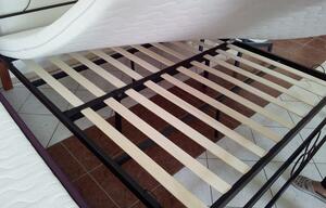 Casarredo - Komfort nábytek Kovová postel PARMA 160x200 bílá/černá