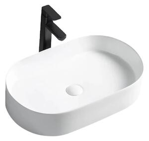REA-U1055 - Umyvadlo na desku NADIA 38,5x61 cm keramika/lesklá bílá