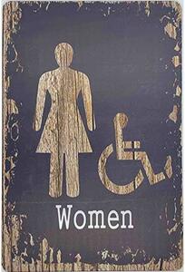 Ceduľa Toilet Woman big 40cm x 30cm Plechová tabuľa